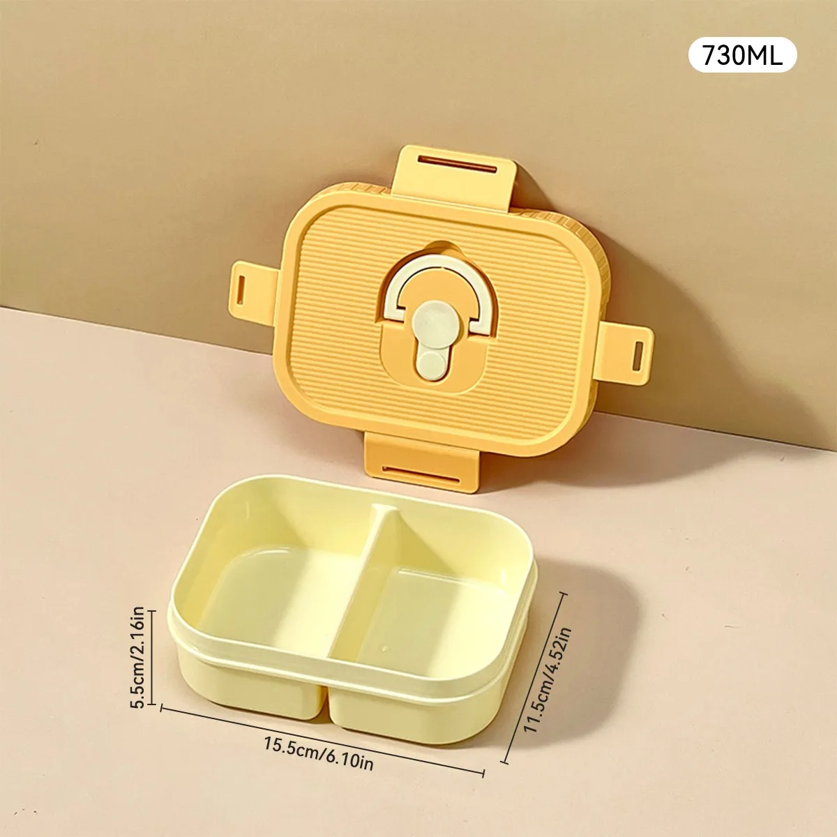 Magnetronbestendige plastic lunchbox voor kinderen en studenten, 2/3/4 compartimenten, fruit bento box, draagbaar, lekvrij, voedselbewaarbakje