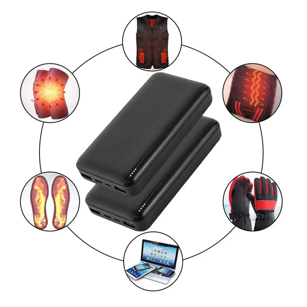 20000mAh 5V Portable Charger External Battery Pack For Heating Vest Jacket Scarf Gloves Electric Heating Equipment Power Bank