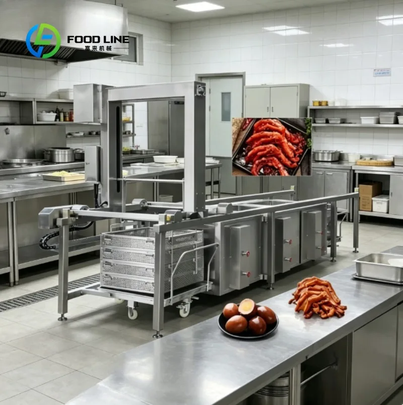 Industrial Grade Commercial Automatic Braising Cooker to Reduce Labor for Large Scale Meat, Ham, Duck and Egg Cooking