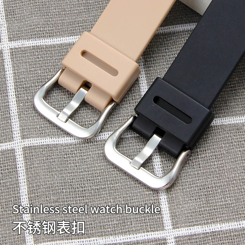 مقاوم للماء دائم الراتنج حزام ساعة اليد كاكي أسود أخضر أبيض 16 مللي متر ل كاسيو المثمن GM-S2100 حزام الساعات الصلبة دبوس فولاذي مشبك #6