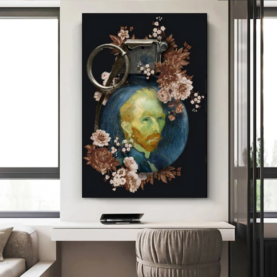 Diamond Painting Van Gogh And Pearl Earring Girl On Flower Grenades Funny Wall Art 5D DIY Posters Famous Person Home Decoration