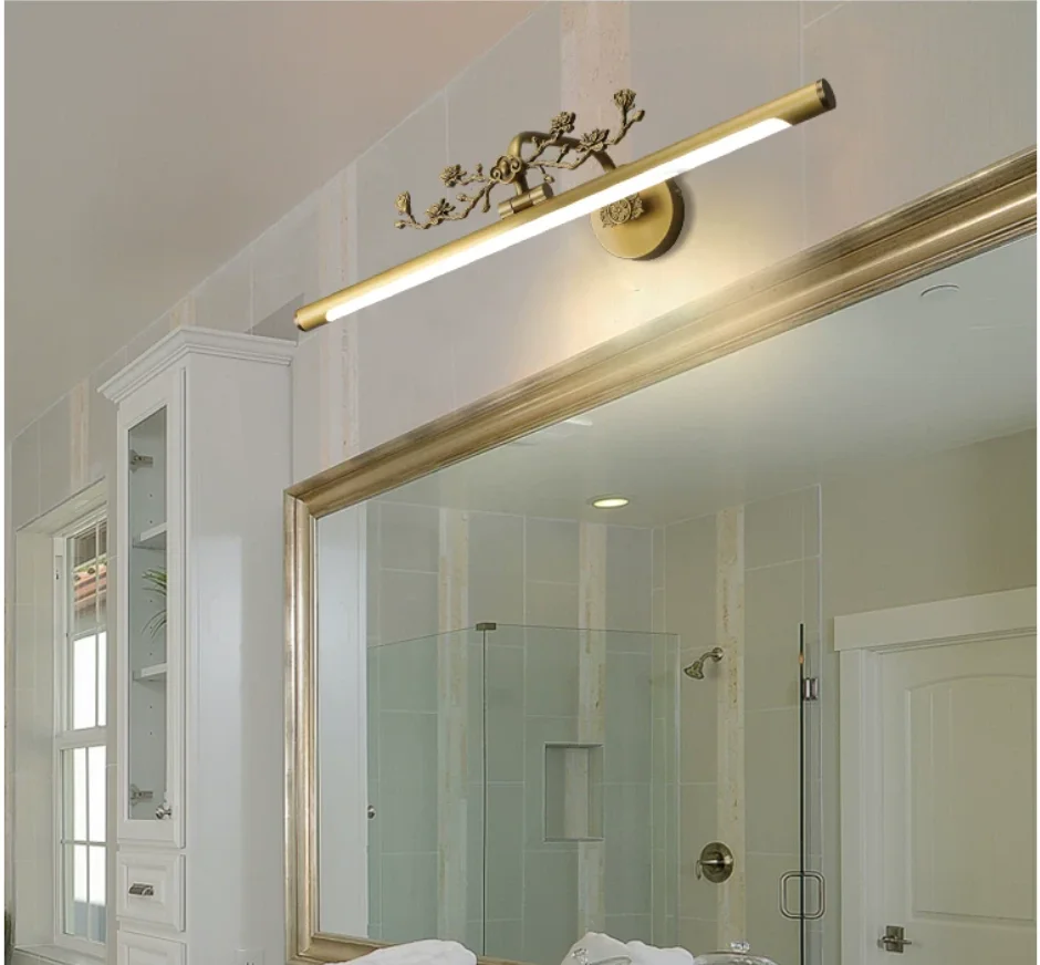 Copper 35CM/45CM/58CM Bathroom Mirror Lamp Waterproof Retro Cabinet Vanity Mirror Lights Led Wall Light Lamp LED Light Wall Lamp