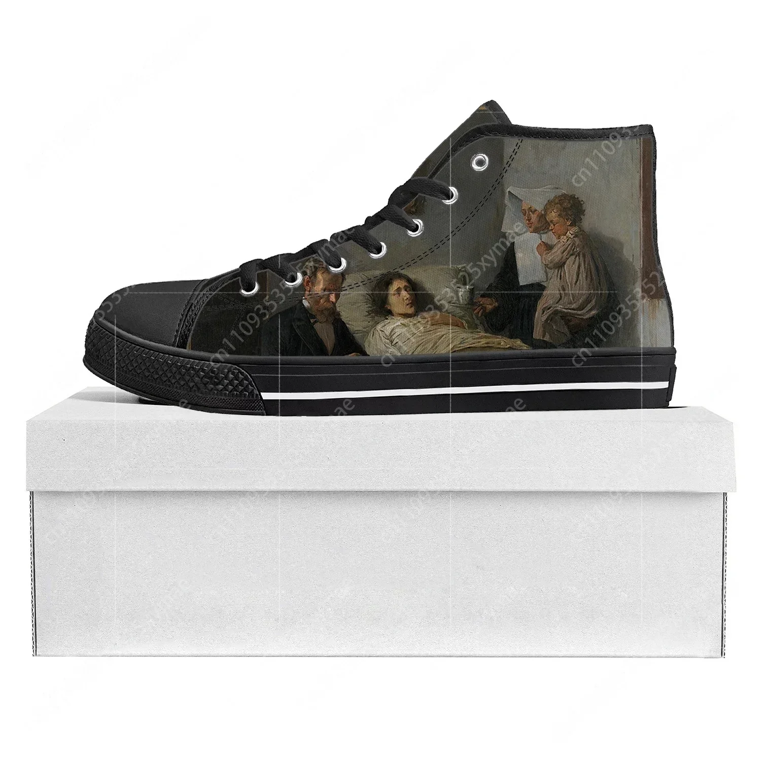Picasso Oil Paint Science And Compassion, baskets hautes de haute qualité pour hommes, femmes et adolescents, baskets en toile, chaussures personnalisées pour couple