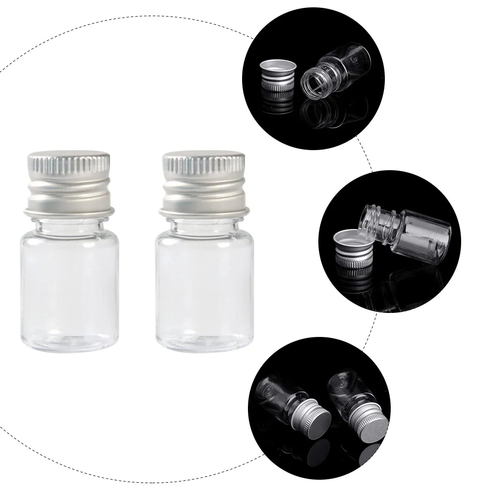 

5Pcs Refillable Transparent Plastic Bottles Air Tight Leak Proof Small Empty Container Travel Sample Bottle