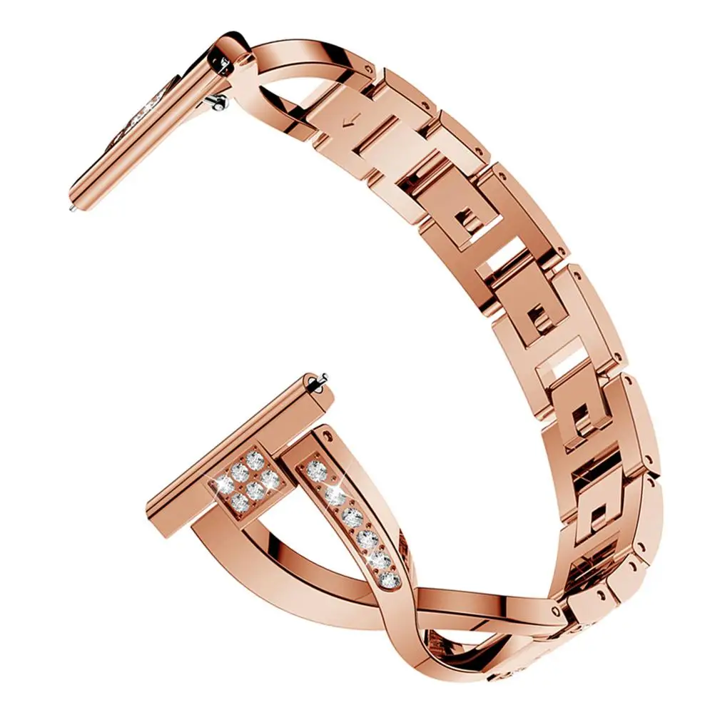 

Diamond Watch Strap Band Adjustable Wristband X-Shaped Rhinestones
