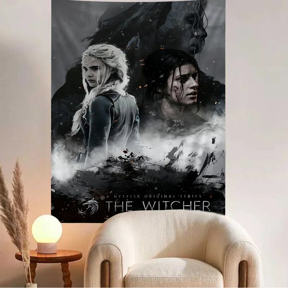 نسيج بوهيمي مطاردة 3 W-Witcher ، التاروت المعلق ، سجاد حائط هيبي ، ديكور منزلي للنوم