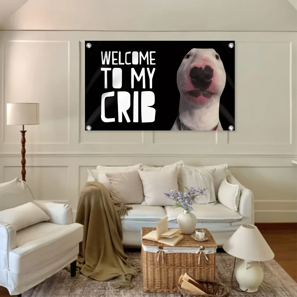 1pc Fun Dog Meme Flag, 