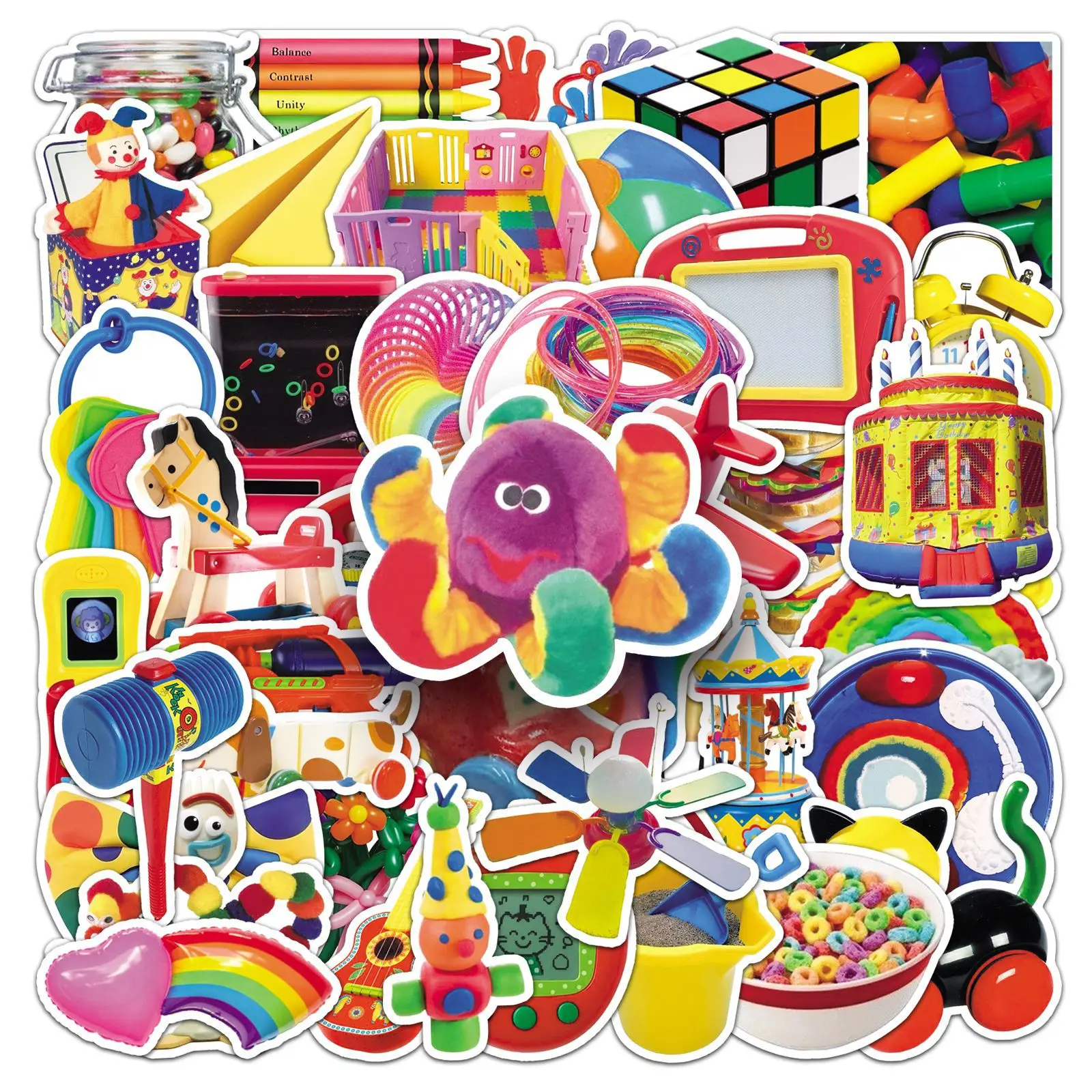 

50Pcs Childlike Delight sticker DIY cartoon Decoratio phone Luggage Laptop Guitar Bike Skateboard fridge helmet waterproKid gift
