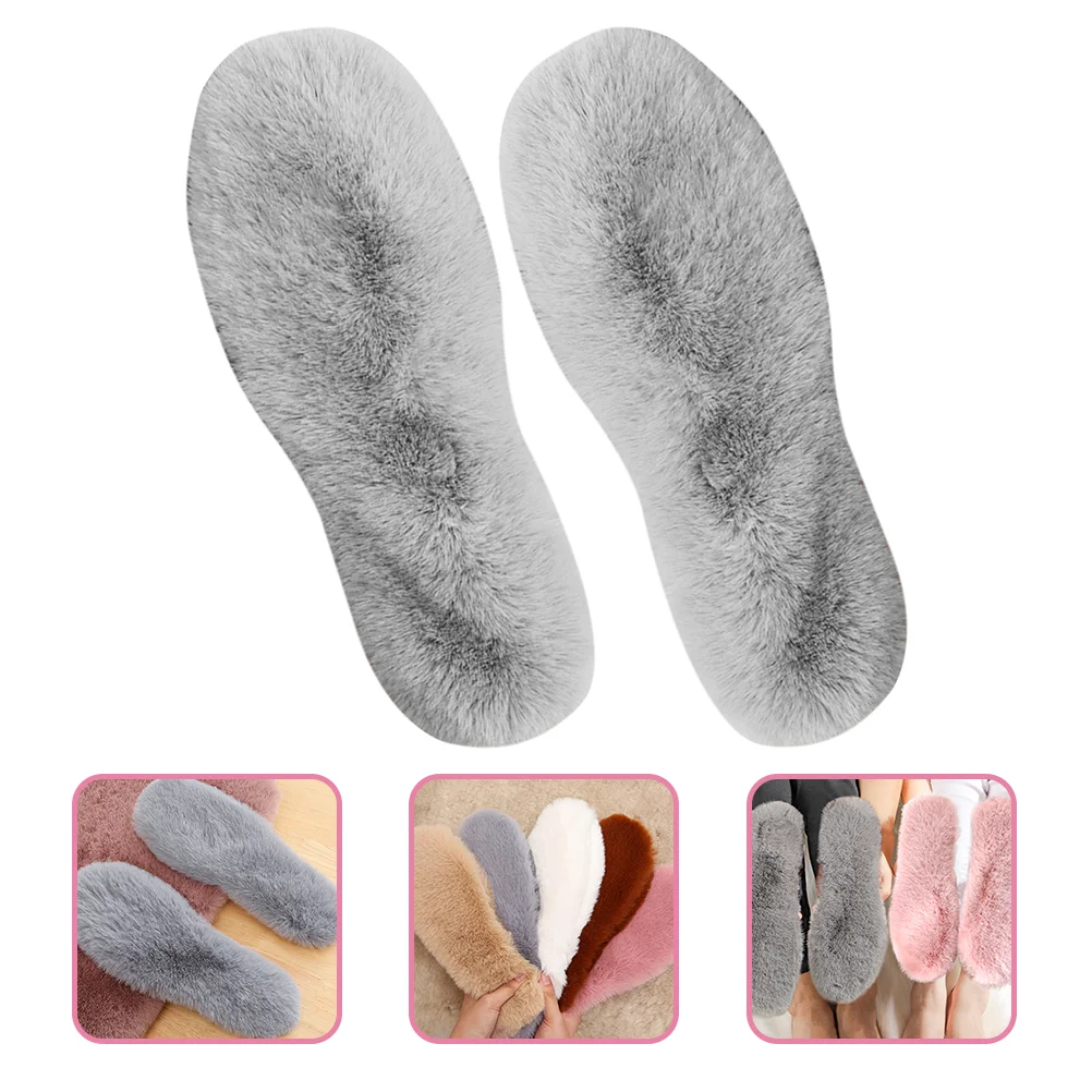 

4 Pairs Shoe Liners Double Layer Fluffy Shoes Insoles Women's for Crochet Slipper Boots