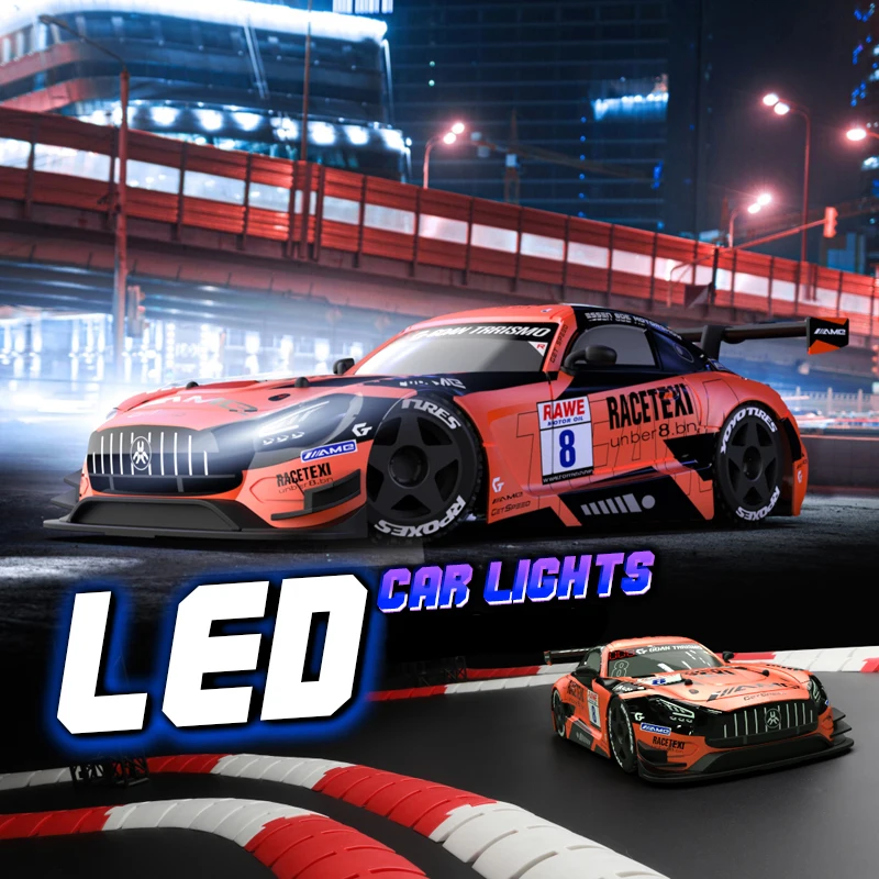 2.4G High Speed Rc Rear drive 1:24 Remote Control Drift Cars with LED Light Professional Electric Racing Toys for Adult Boy Kid