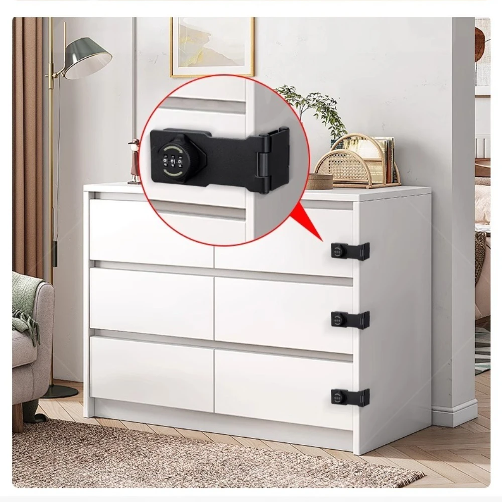 

Luminous Night Non-perforated Combination Locks Hardware Anti-theft Locks with Screws for Door Shoe Drawer Cabinet Wardrobe Lock