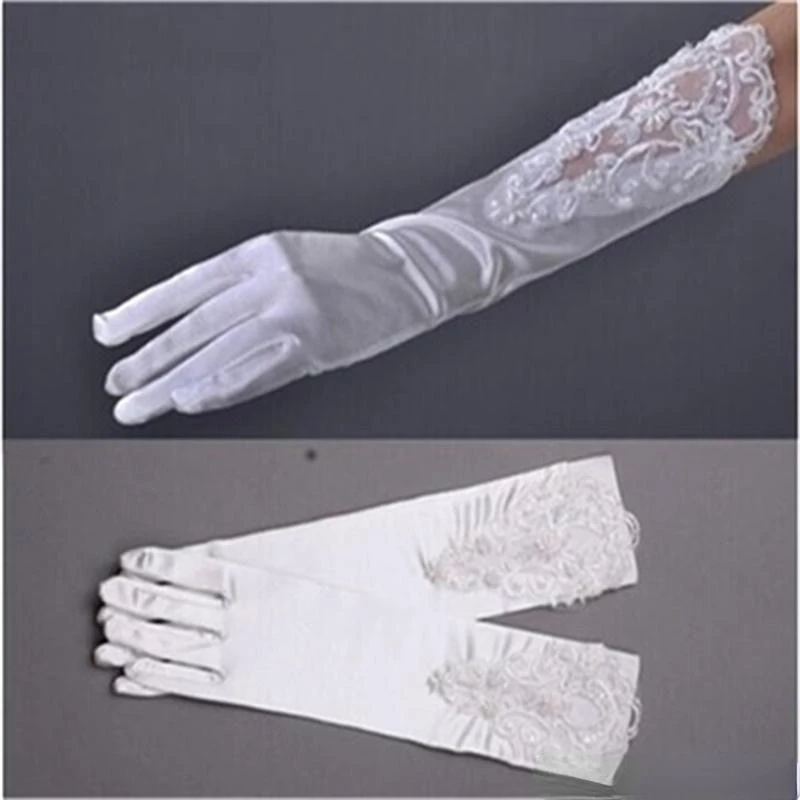 Gants de patients avec appliques en dentelle, doigt de mode, blanc, ivoire, accessoires de mariage élégants, stock, nouveauté