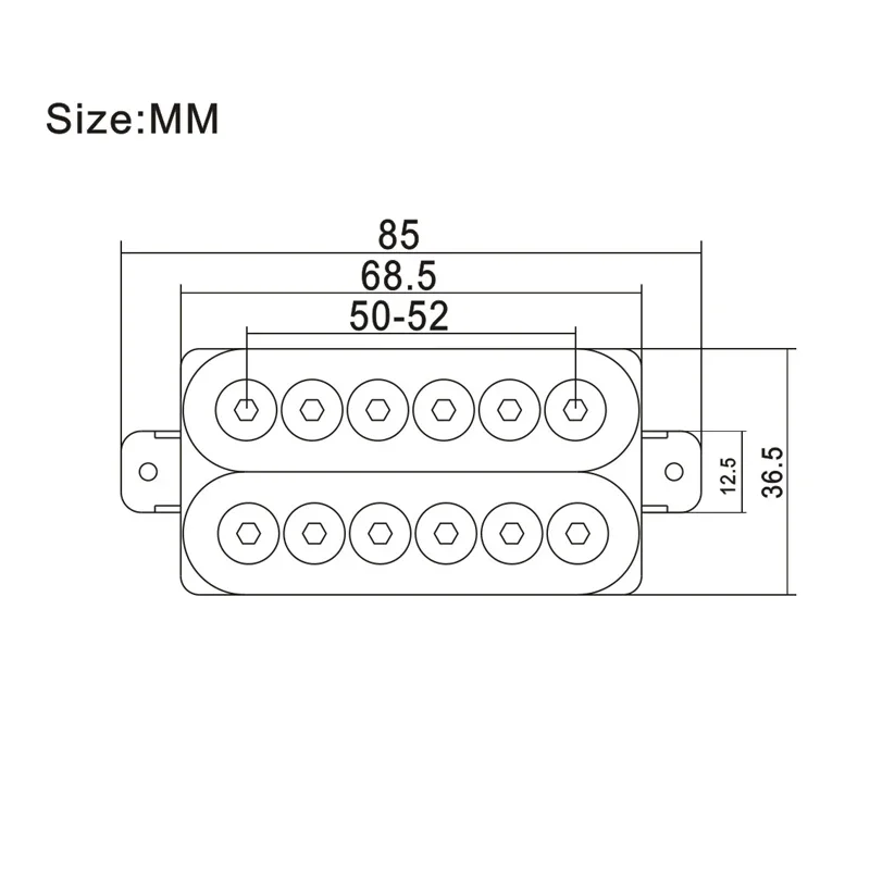 Adjustable Metal Double Coil Electric Guitar Pickups Humbucker Neck and Bridge Guitar Parts Orange