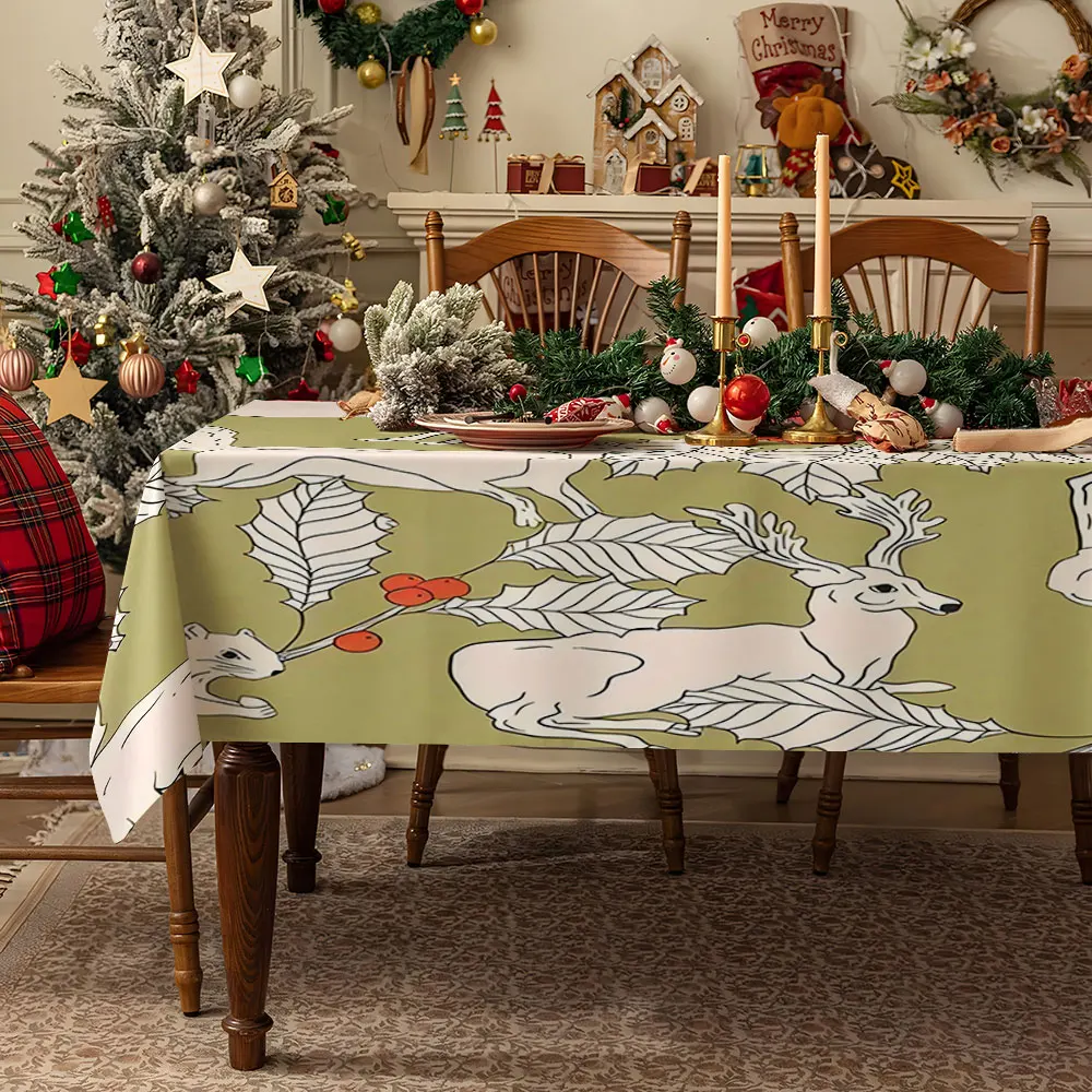 Forest Friends Waterproof table cloth, splash-proof tablecloth, for party, Halloween, Christmas, dining, camping