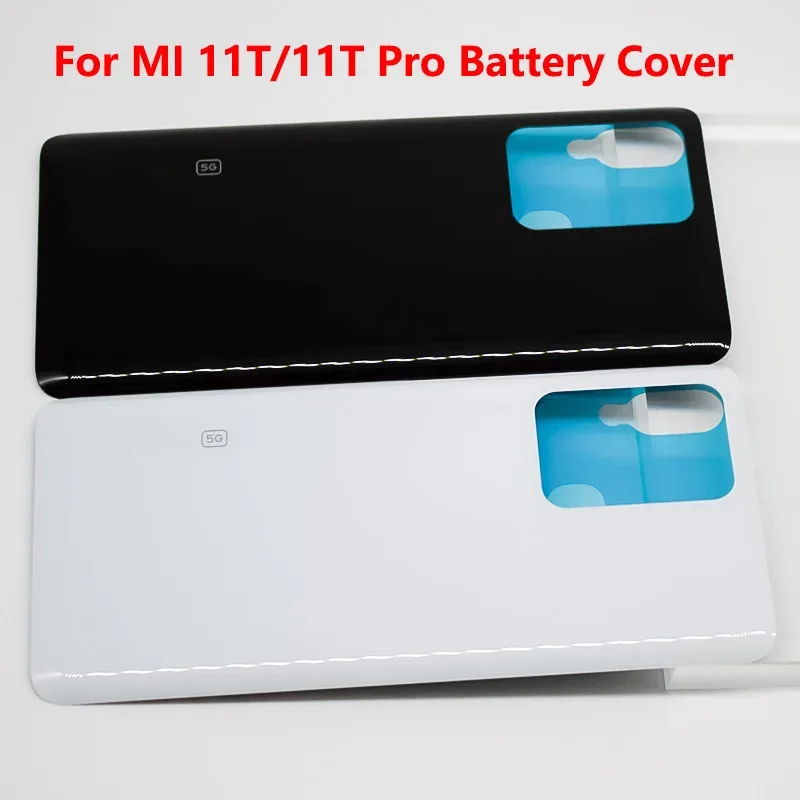 

For 11T Cover For Xiaomi Mi 11T Pro 5G Original Glass Back Rear Housing Cover Mi11T Pro Back Door Replacement Hard Battery Case