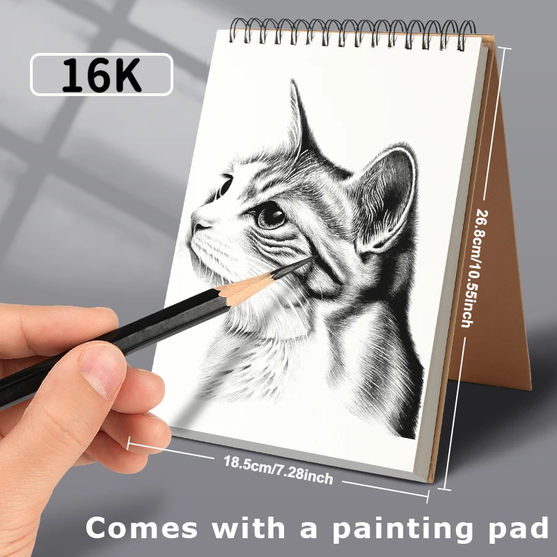 160 g/m2, professionelles Skizzenbuch, dickes Papier oben, spiralgebunden, Künstlerbedarf, Malerei, Schreibpapier, Bleistift, Aquarell-Zeichenbuch