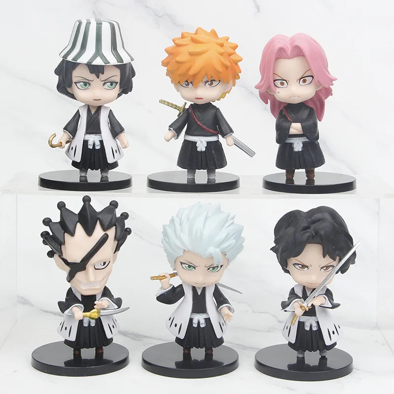 Bleach rukia kuchiki kurosaki ichigo hitsugaya toushirou estátua de pvc estatueta de ação mesa modelo colecionável brinquedos figuras presente