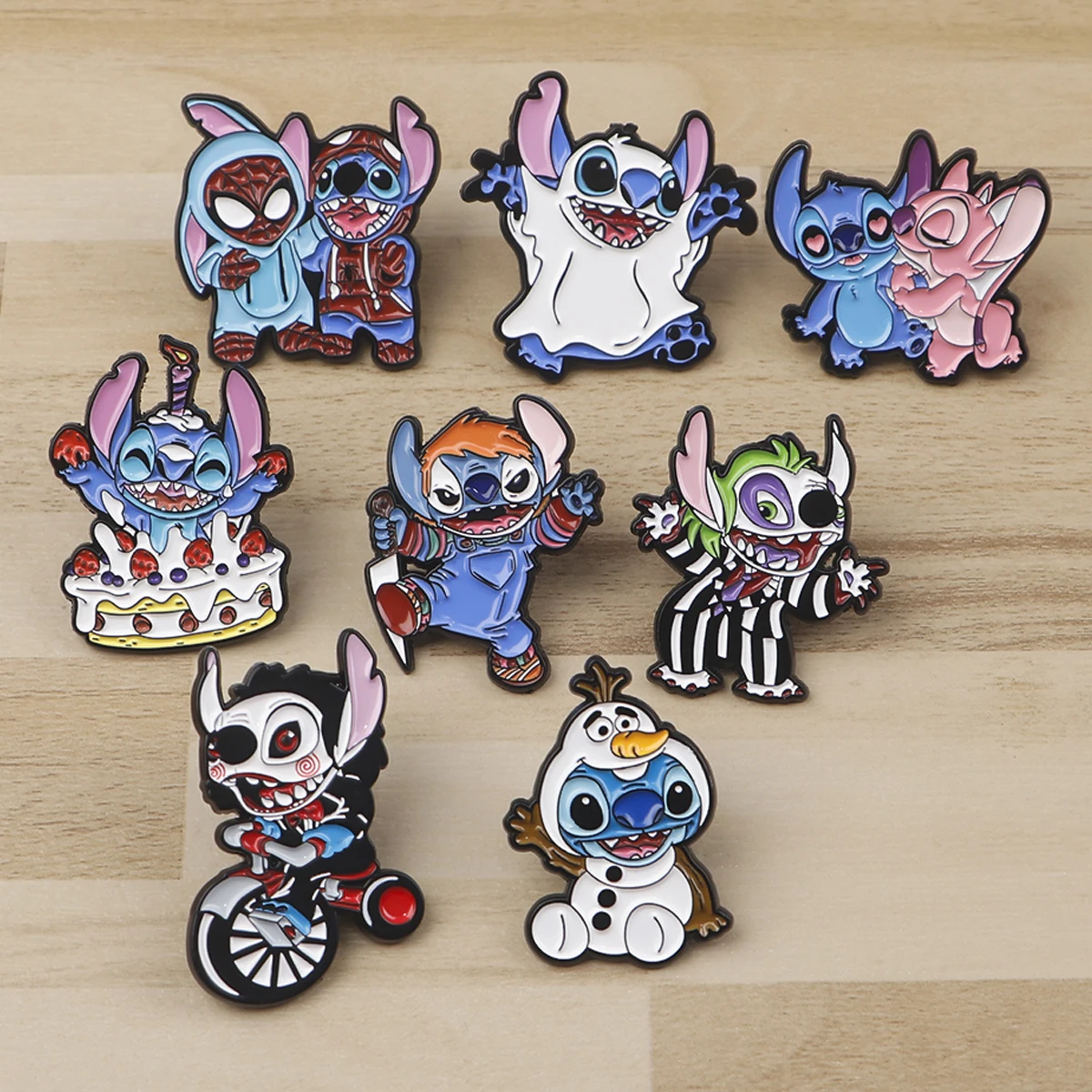 Cartoon Anime Stitch Enamel Pin Brooch for Women Lapel Pin Badge on Backpack Clothes Accessories Fashion Jewelry Halloween Gifts image 2
