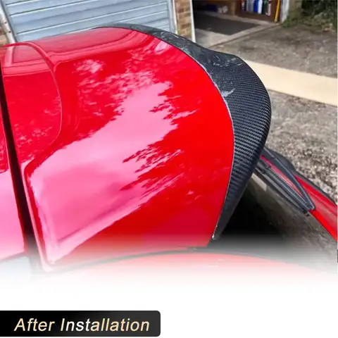 FIAT 500 Abarth 595 2010-2020 कार रेसिंग रियर स्पॉयलर हाईकिक रूफ विंग लिप FRP के लिए पूर्ण कार्बन फाइबर रियर रूफ स्पॉयलर विंग्स 10 best sales अबार्थ 595 पार्ट्स - №7
