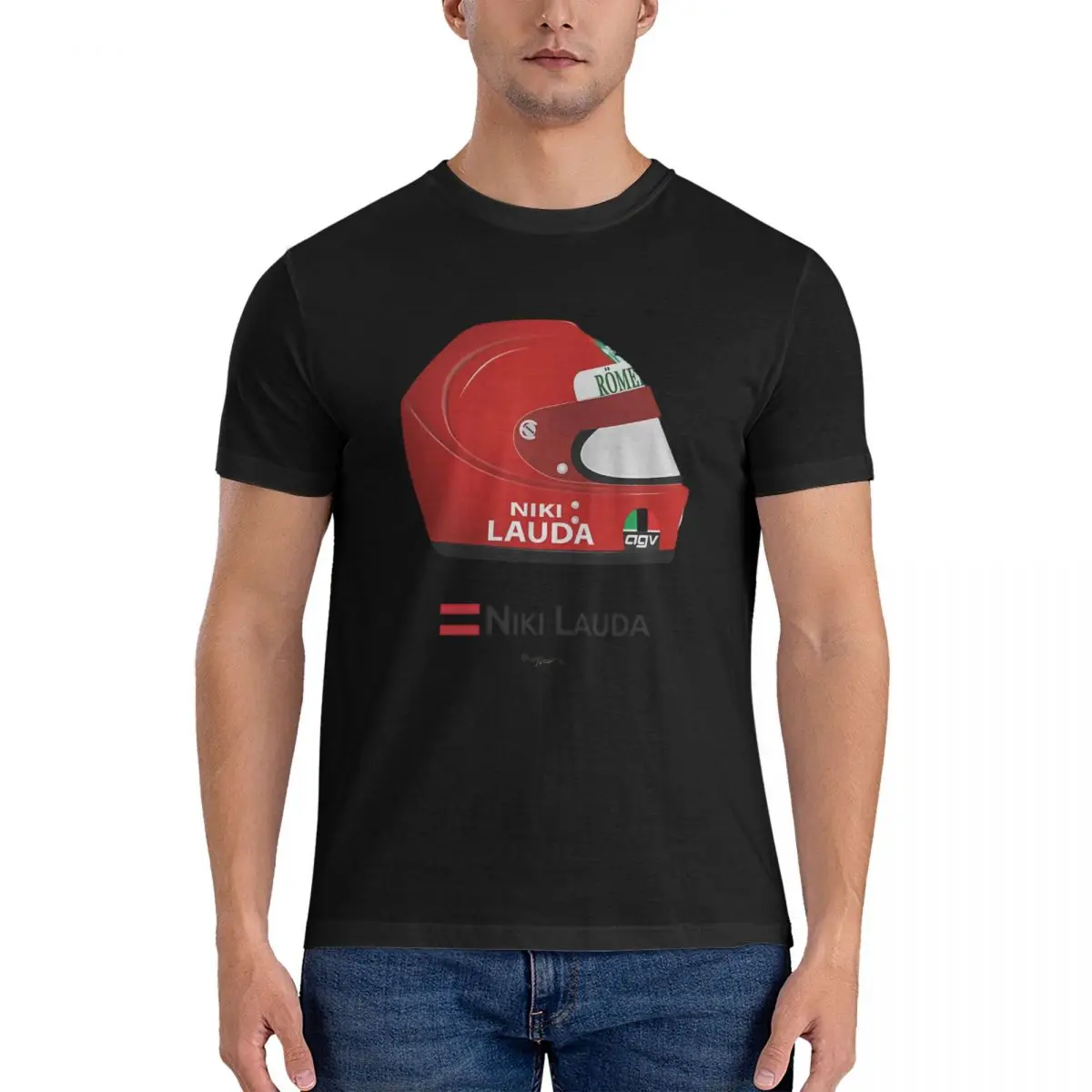 Swift T-Shirts for Men Niki Lauda Vintage Cotton Tees O Neck Short Sleeve T Shirts Original Clothes