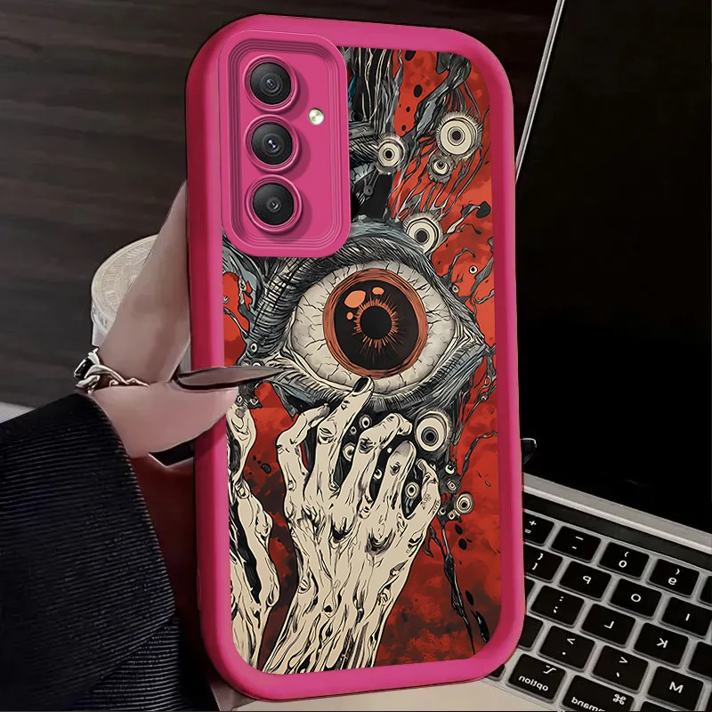 Evil Eye Phone Case for Samsung Galaxy S24 S23 S22 S21 Ultra Plus FE 5G A54 A34 A14 A73 A53 A33 Soft Silicone Back Cover Funda