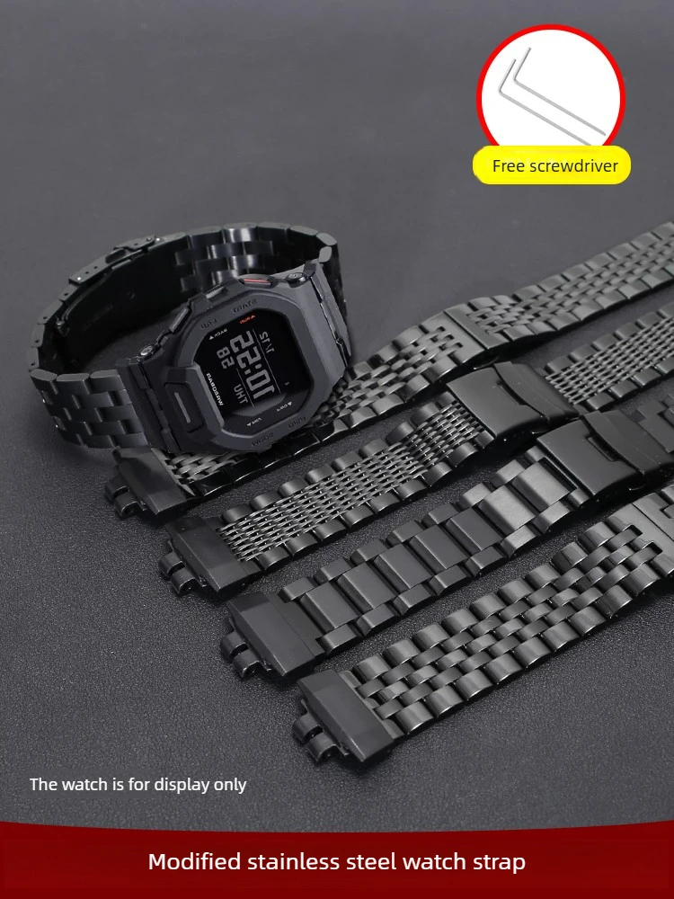 Suitable for Casio GBD-200UU Small Square Stainless Steel GBD-200SM Vibrant Orange Purple Modified Stainless Steel Strap