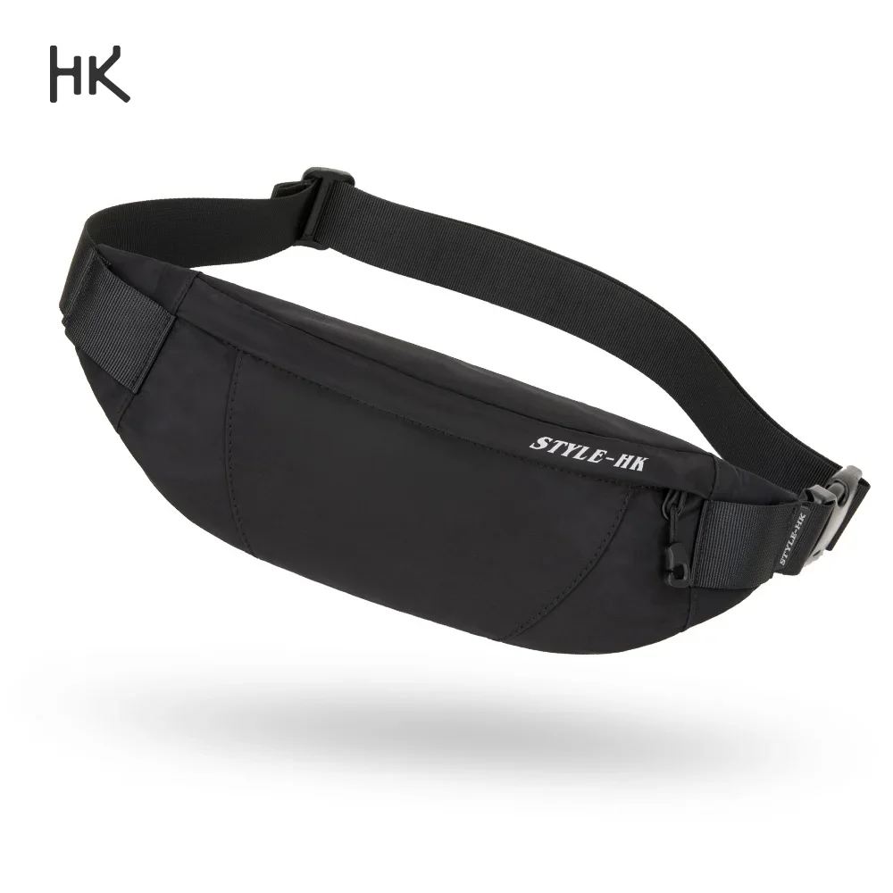 

Мужская поясная сумка HK, повседневная дорожная сумка-бананка для мужчин, легкая сумка через плечо, мужская сумка-мессенджер, мужская сумка на плечо с молнией YKK