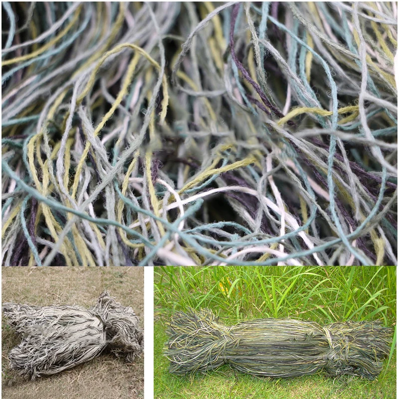 Camouflage Yarn DIY Hunting Camouflage Suit Special Yarn Bag Ghillie Suit Geely Clothing Yarn Synthetic Thread DIY Homemade Repa