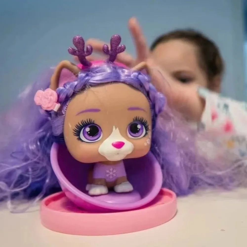 나는 Vip 애완 동물 시리즈를 사랑합니다 신비한 패션 블라인드 박스 귀여운 절묘한 미용 땋기 소녀 어린이 장난감 깜짝 생일 선물