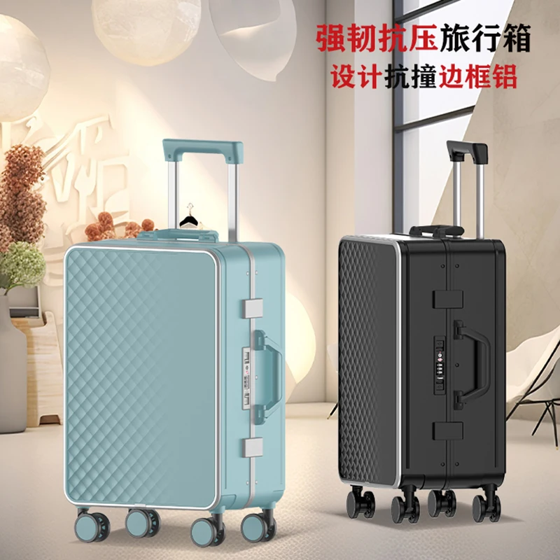 ใหม่กระเป๋าเดินทาง 20 นิ้วกรอบอลูมิเนียม Boarding Box ผู้ชายและผู้หญิงขนาดเล็กเดินทางรหัสผ่านกล่องสูงทนทานรถเข็นกล่องกระเป๋าเดินทาง