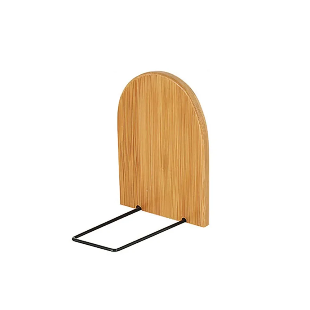 1 pcs Nature Bamboo Desktop Organizer Bookends Book Ends Stand Holder Shelf Bookrack