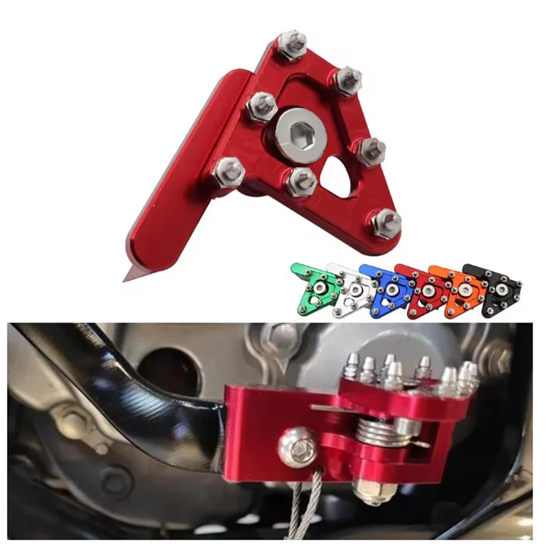 Motocross Universal CNC Aluminum Folding Brake Head Accessories Rear Pedal Lever Step Tip For Honda Kawasaki Yamaha