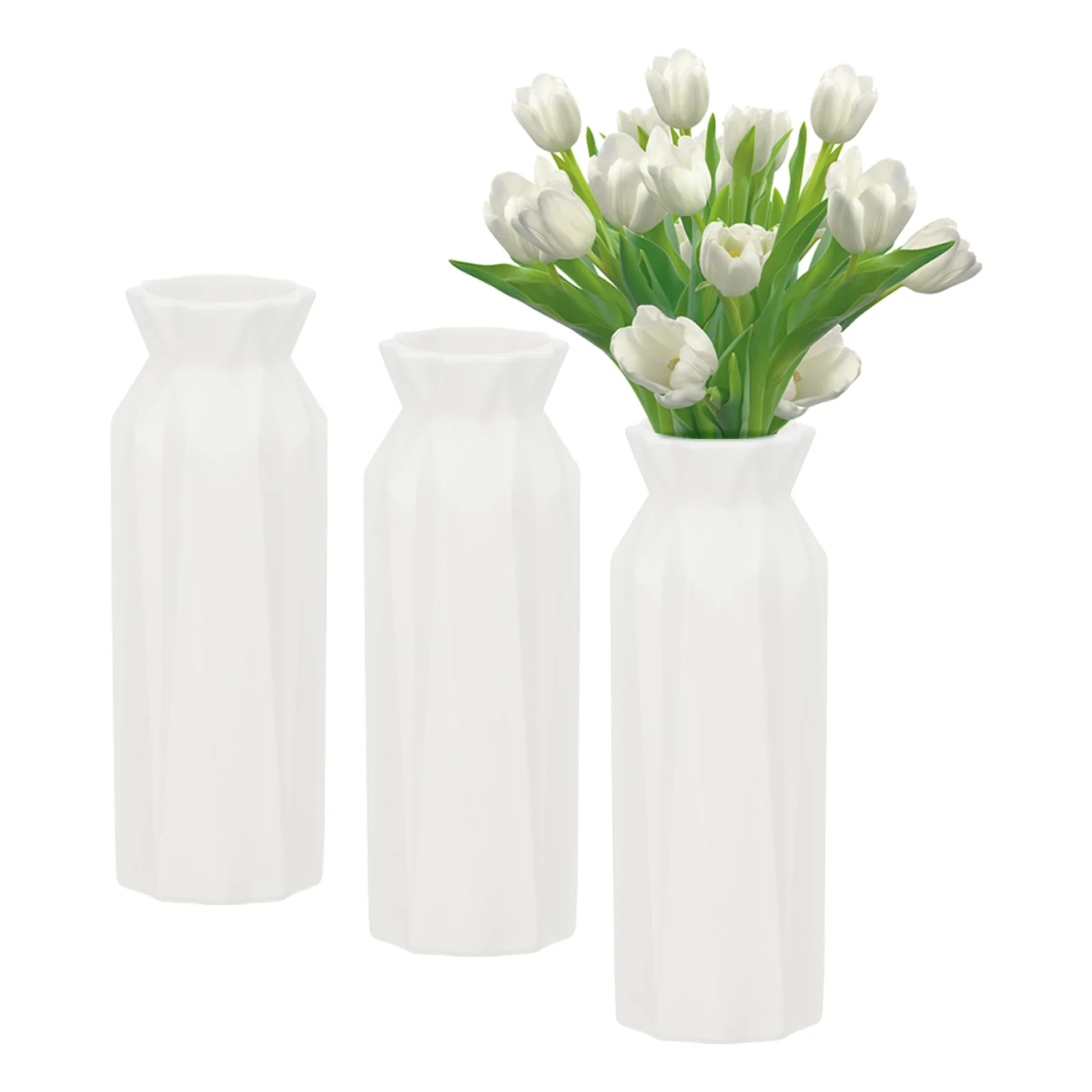 

3/6/12pcs Flower Vases Stylish Flower Vases for Bouquet Unbreakable Plastic Flower Vase Decorative for Home Living Room Office