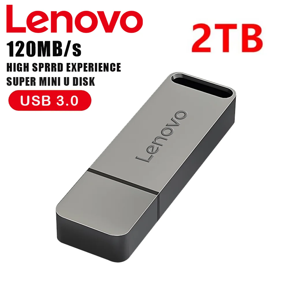 Lenovo 2TB USB Flash Drive USB3.1 128GB 512GB Pen Drive USB Stick 256GB High-Speed Flash Drive Pen Drive For Phone Computer PS5