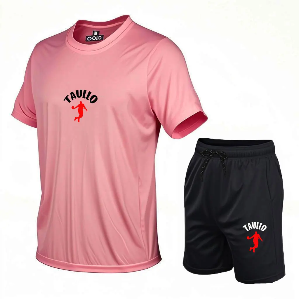 2025 Men's Mesh Sportswear Set  Quick-Dry T-Shirt& Shorts Gym Running  Fitness Outfit Breathable Summer  Athletic Two-Piece