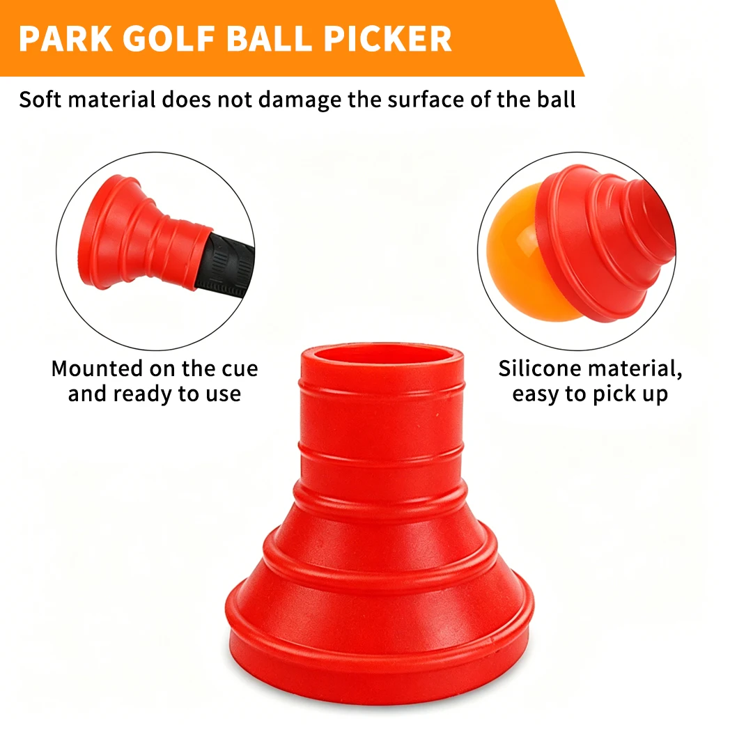 Caiton Park Golf Ball Picker, Easy Pickup Tool, No Bending, Quick Install, Portable Golf Ball Retriever, Park Golf Accessories