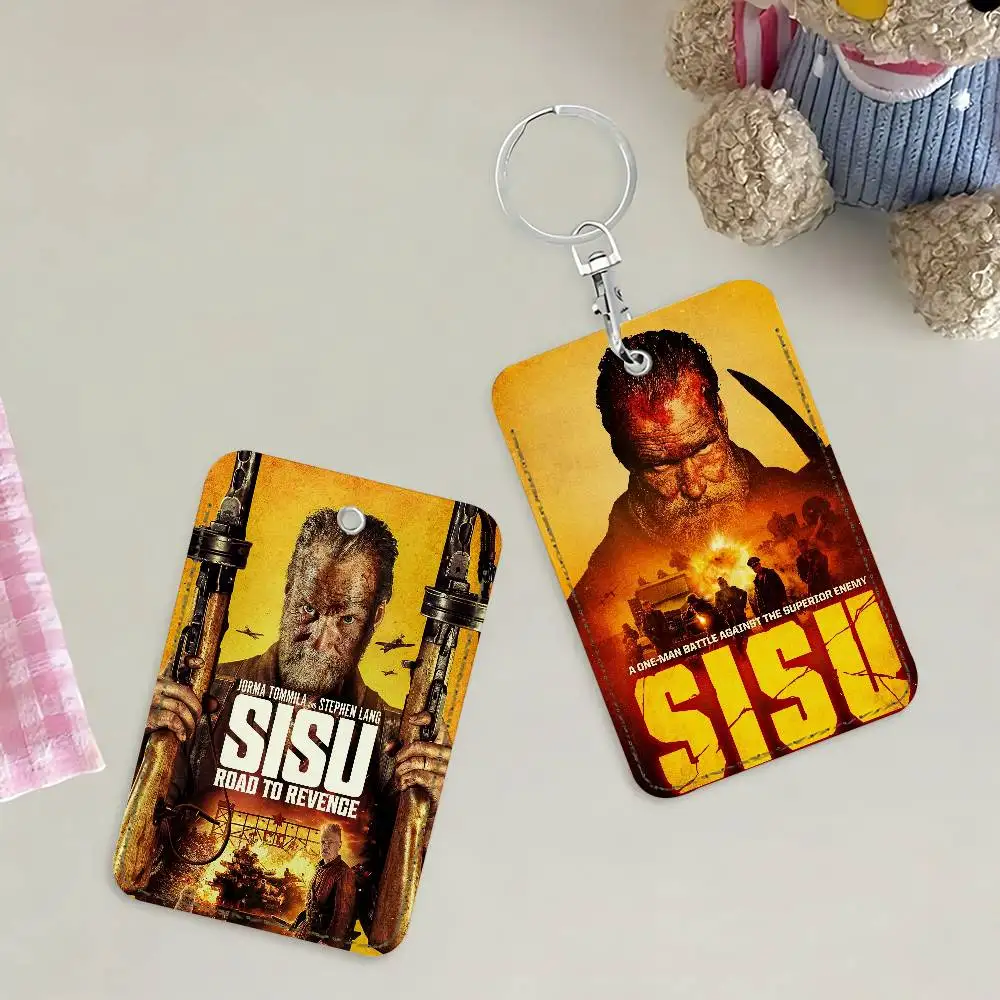 Movie Sisu Road to Revenge Card Holder With Keychain Executive Protection For Bank Credit Subway Bus Case