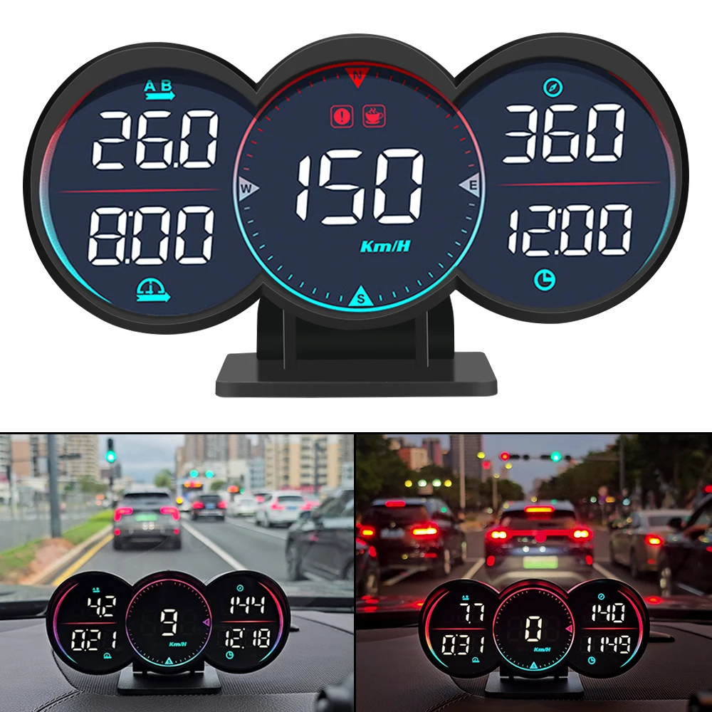 G17 Overspeed Diagnotstic Speed Meter For All Car GPS Head-Up Display Speedometer Odometer HUD Car Water Oil Temp Alarm 