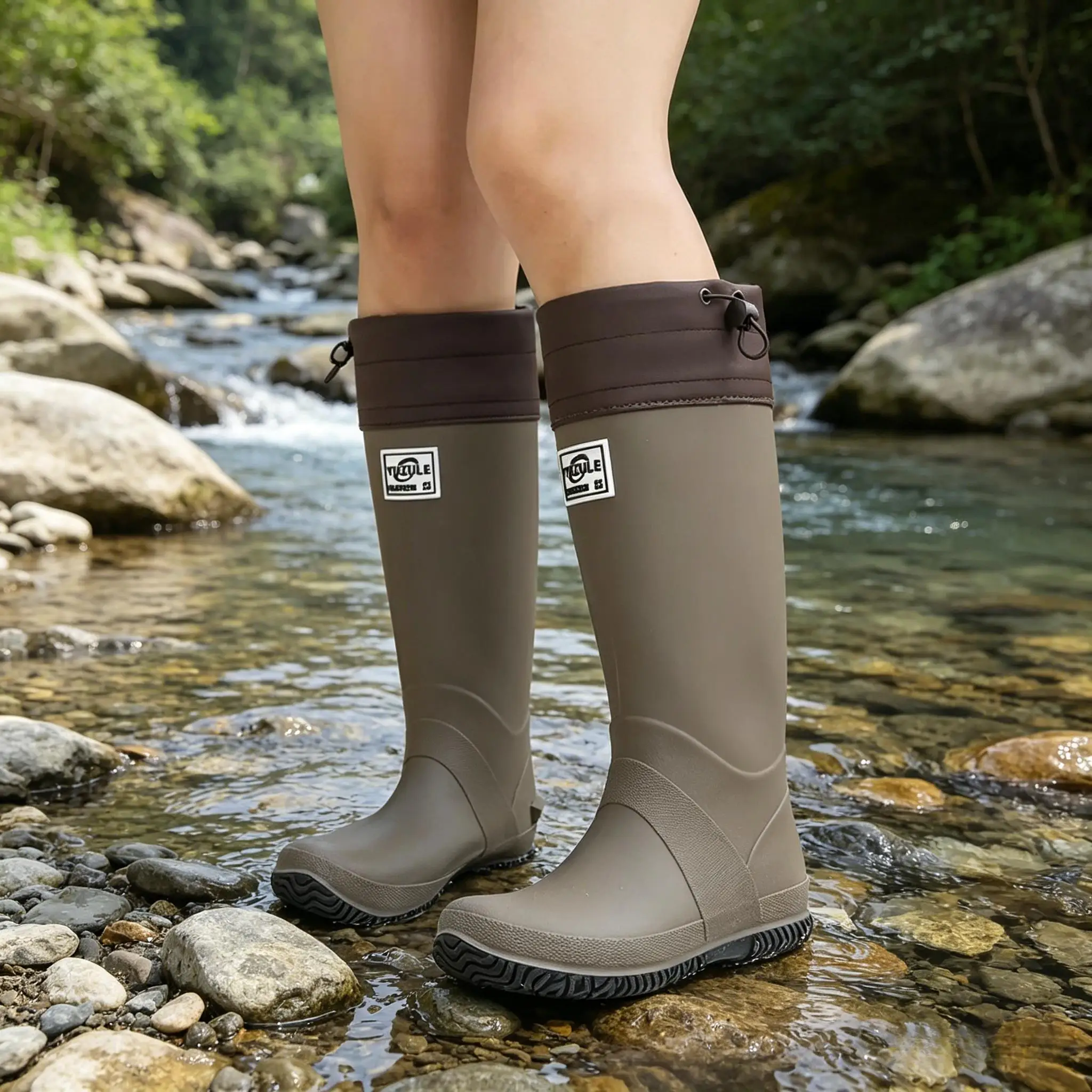 Men Women Rain Boot Waterproof Outdoor Gardening Fishing Work Rubber Boots Non Slip Knee High Lightweight Hiking Casual Galoshes