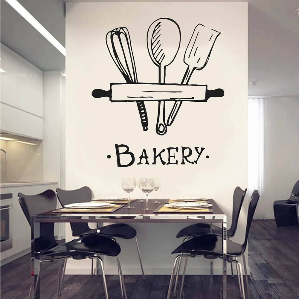 Bakery Baking Wall Decal Baker Decals Kitchen Pastries Pastries Wall Sticker Bakery Shop Decor Wallpaper Vinyl Art Decals A989