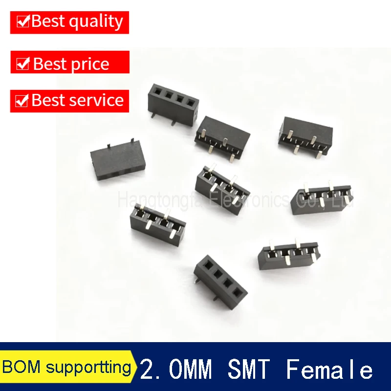 10 قطعة 2.0 مللي متر الملعب 2X40P SMD صف مزدوج 1X40P صف واحد مطلية بالذهب كوتابل كسر Pcb ذكر رأس الدبوس موصل #1