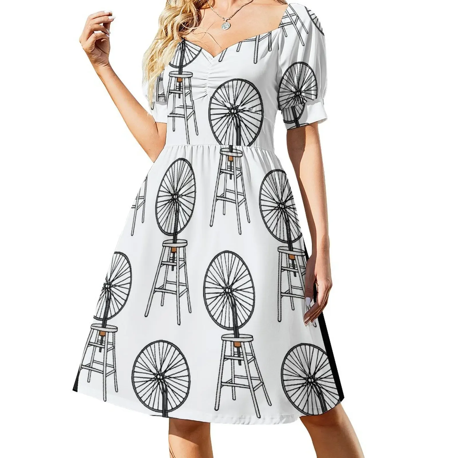 

Bicycle Wheel Marcel Duchamp Sleeveless Dress women's dresses luxury Elegant gowns Dress