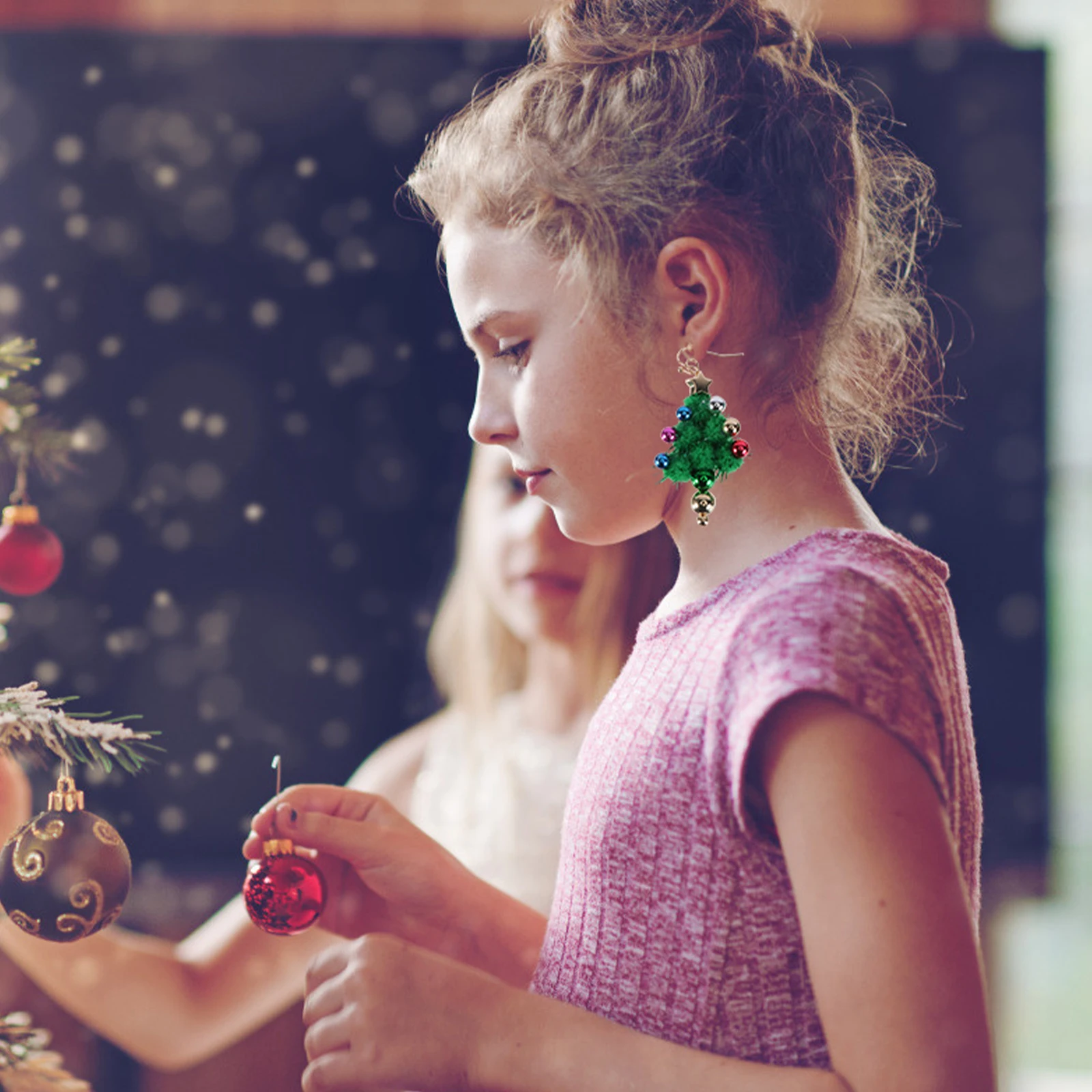

Christmas Tree Earrings Set Christmas Jewelry for Women Xmas Earrings Rings Bracelets Alloy 5 Sets Long Lasting Gifts
