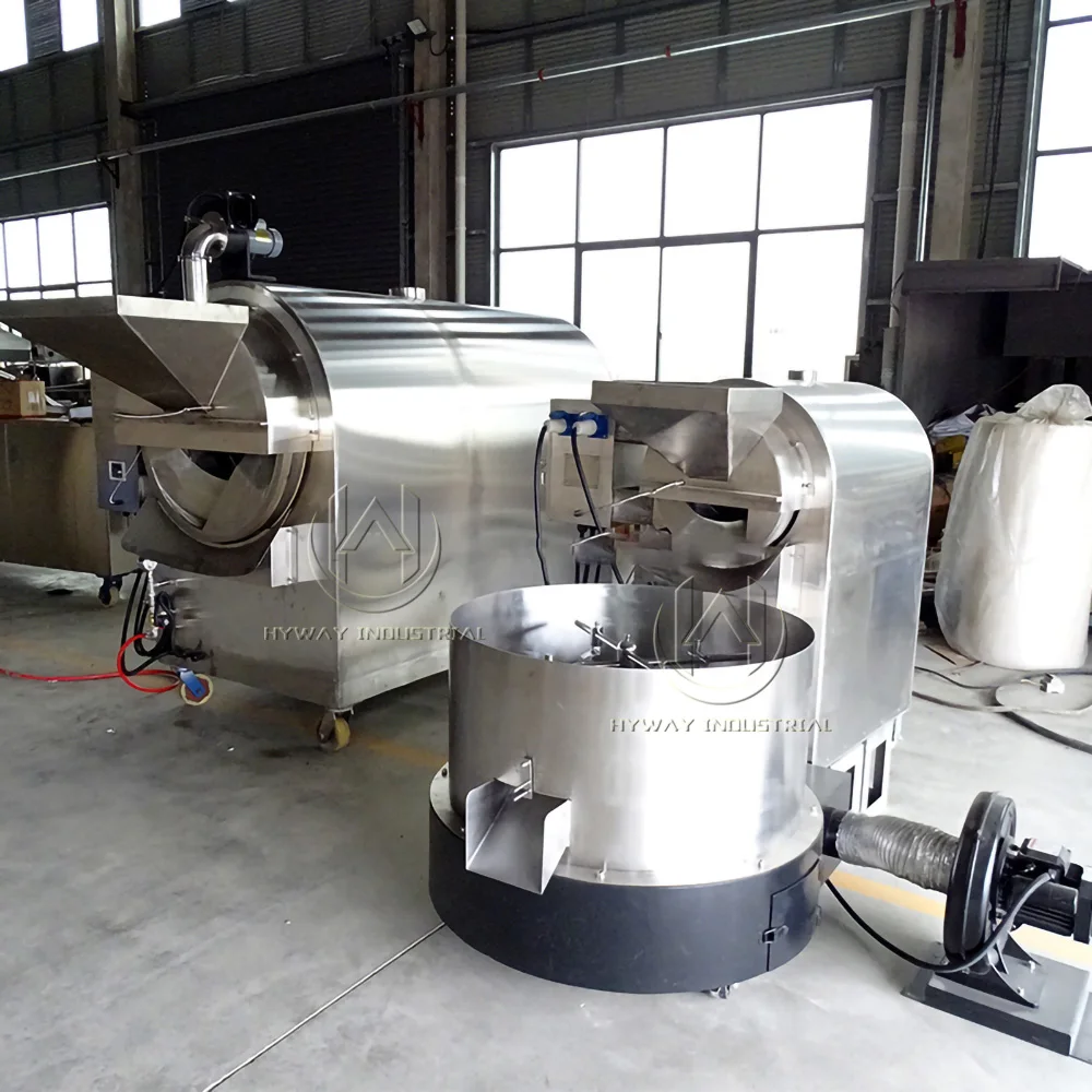 Torréfacteur d'arachide de style GPL de torréfacteur de noix de fève de cacao de 50 kg/h