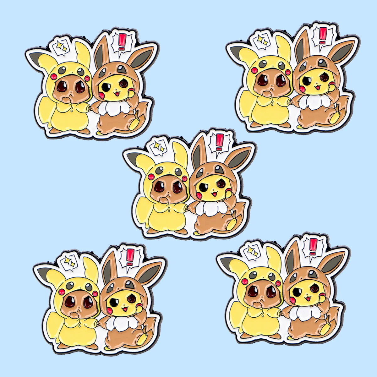 5 قطعة لطيف الوحش المينا دبابيس أنيمي لعبة بروش مجموعة معدنية التلبيب شارة بدبوس ظهره اكسسوارات مجوهرات أفضل صديق الهدايا #1