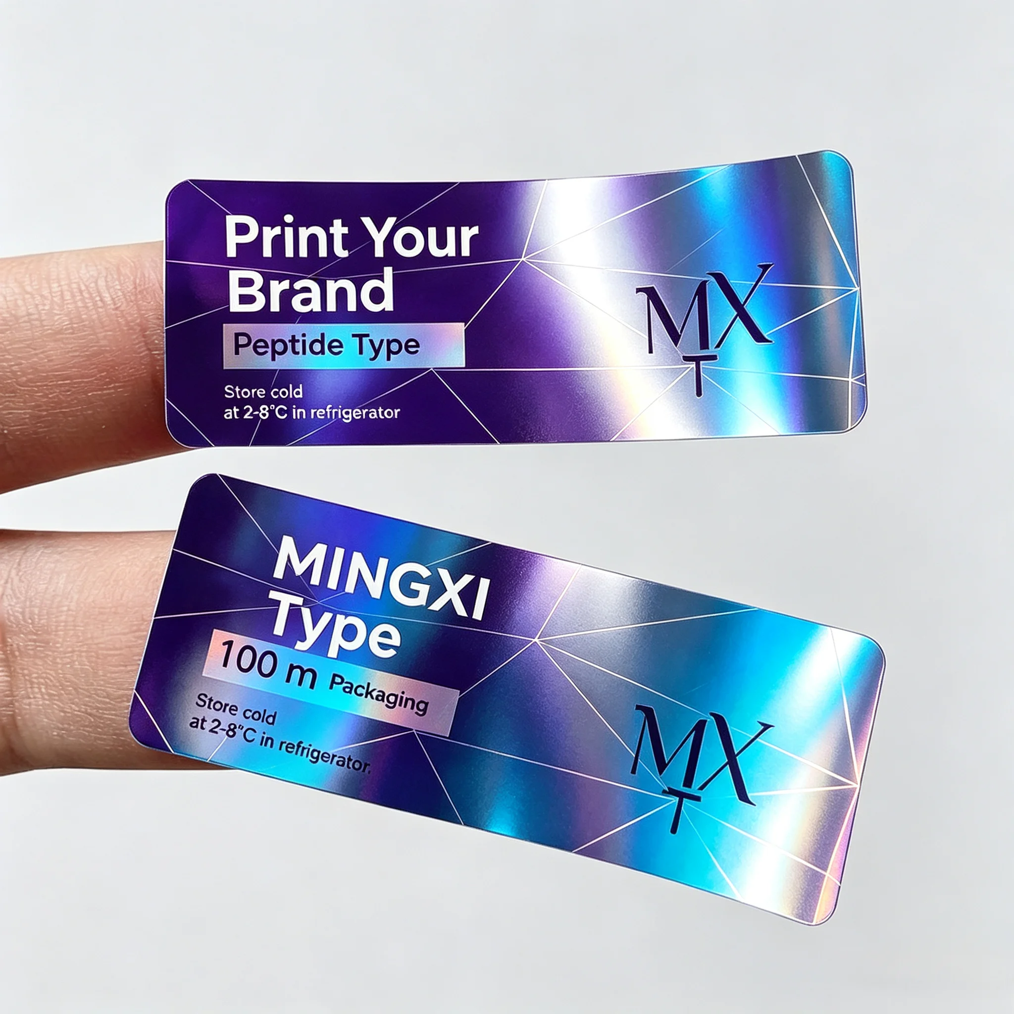 Precision Printed High Temp Resistant Self Adhesive Peptide Vial Stickers,Waterproof Labels for Injectable Supplement Packaging