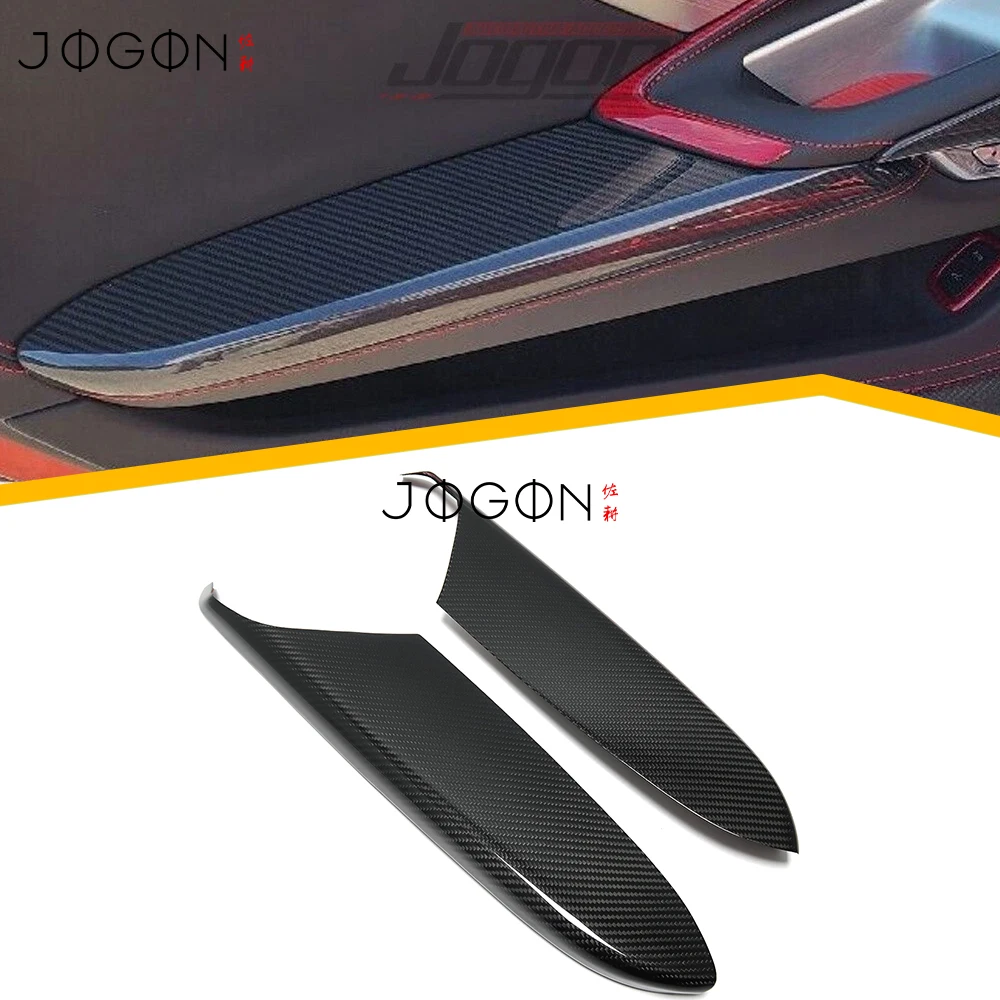 For Chevrolet Corvette C8 Stingray Coupe Convertible Z06 Z07 Z51 ZR1 2020-2026 Carbon Fiber Interior Door Armrest Panel Sticker