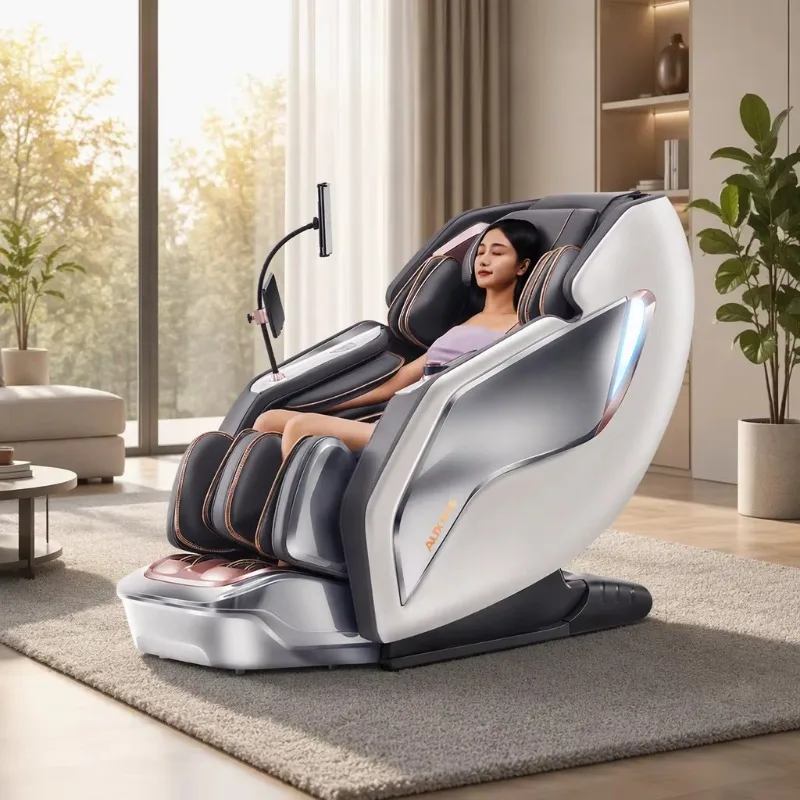 Dual Core Wholesale Smart Luxury Spa 6d Zero Gravity Back Shiatsu Air Pressure SL Track Portable Foldable Massage Chair
