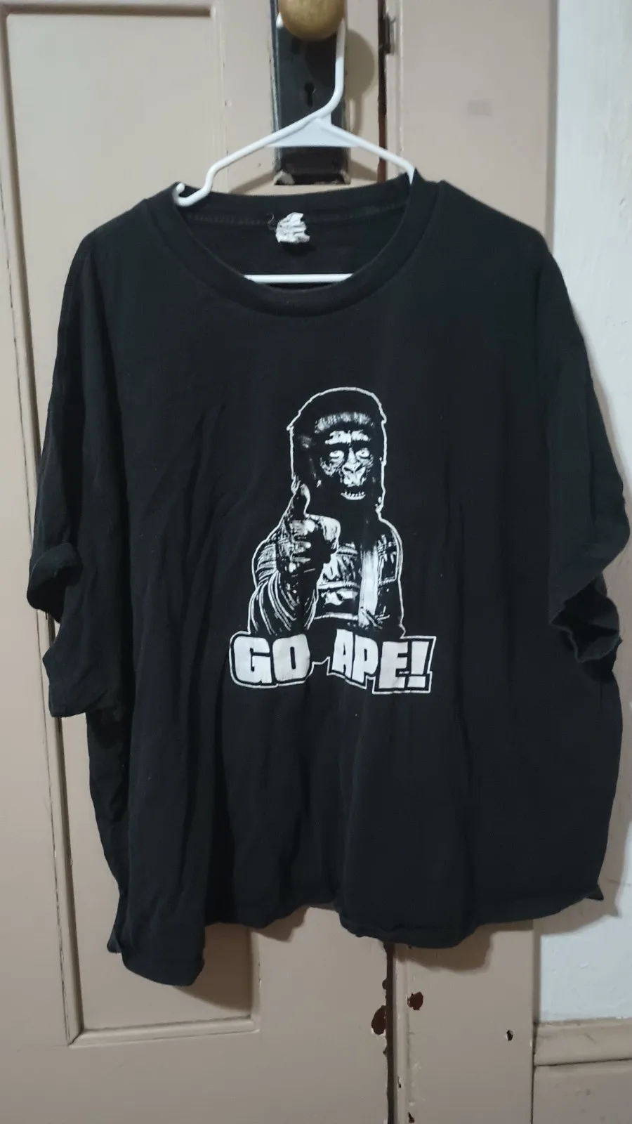 El planeta de los simios se pone loco! Camisa Negra para Hombre 4XL USADA