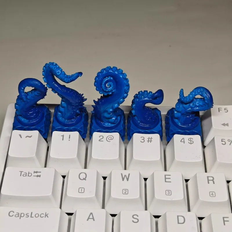 Custom Magnet Keycap DIY Keyboard Caps Octopus Tentacle Gothic Style Decorative Key Cap for Mechanical Keyboard Halloween Gift